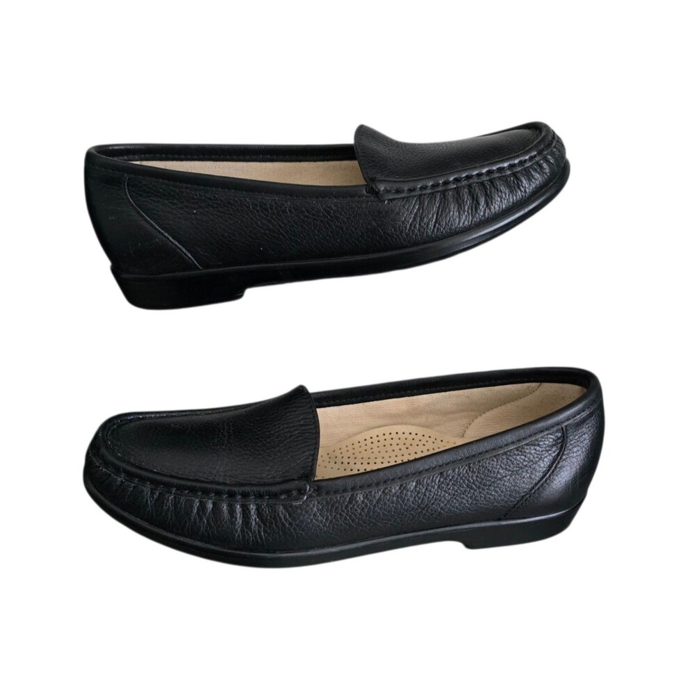 SAS Simplify Shoes Womens Size 7.5 Slim Width Tripad Comfort Black Leather